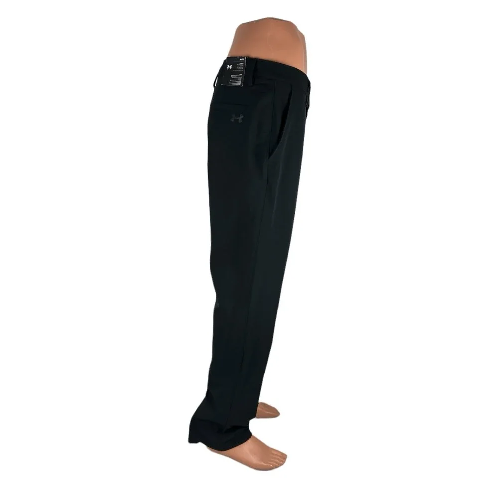 Under Armour UA Tech Pants Mens 36 X 32 Black Golf Straight Leg Casual NWT